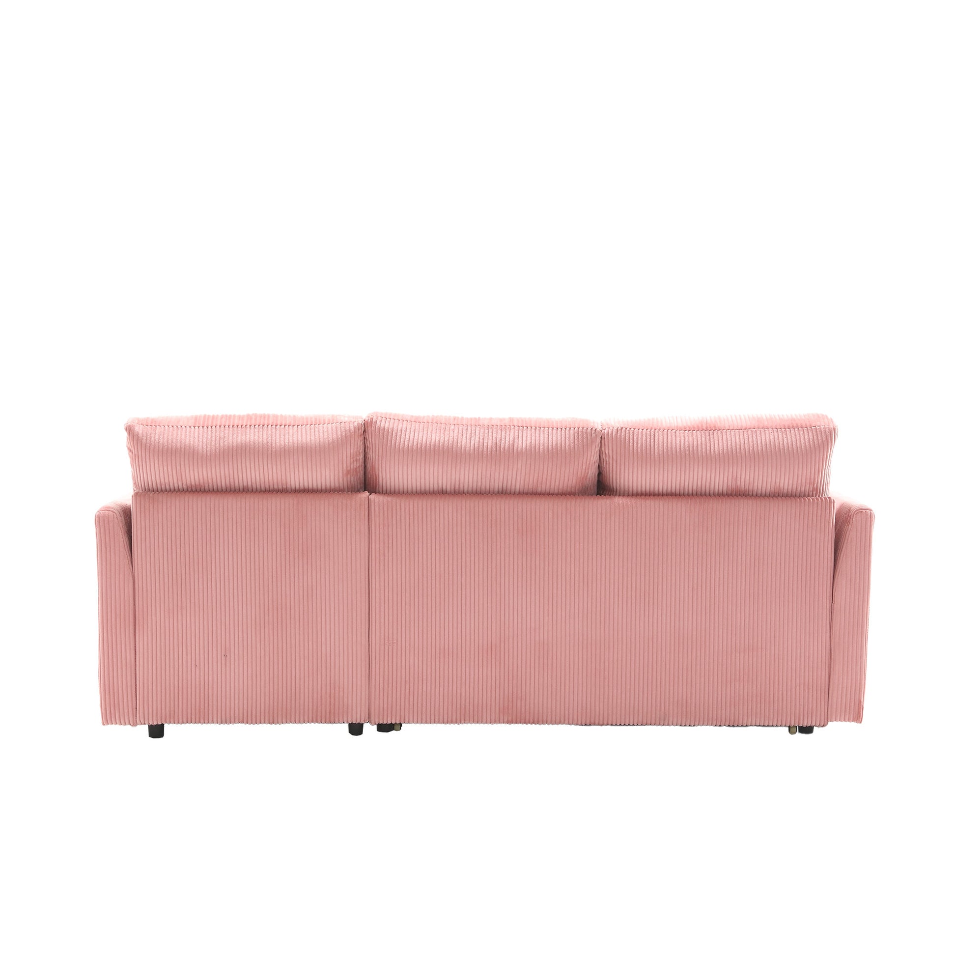 United We Win Furniture, Modular L Shaped Sofa, Modular Long Sofa With Reversible Chaise Lounge, Sofa Bed, Sleeper Sofa, Modular Sofa Combination With Storage Seats. Pink Velvet 3 Seat