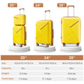 Luggage Sets 4 Piece 14 20 24 28 , Expandable Lightweight Suitcase With 4 Double 360 Degrees Mute Spinner Wheels Pp Materials Durable Tsa Lock Travel Luggage Yellow Polypropylene