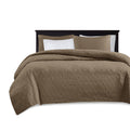 Reversible Quilt Set Mocha Full Queen Mocha Cotton
