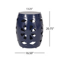 Metal end Table Large navy blue-iron
