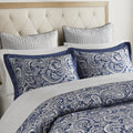 12 Piece Comforter Set With Cotton Bed Sheets Navy Cal King California King Navy Polyester