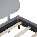 Full Size Upholstered Platform Bed With Sheep Shaped Headboard, Gray Full Gray Plywood