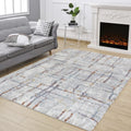 Loft Shag Gc Czy1009 Multi 7 Ft. 10 In. X 9 Ft. 10 In. Shaggy Area Rug Ivory Polyester