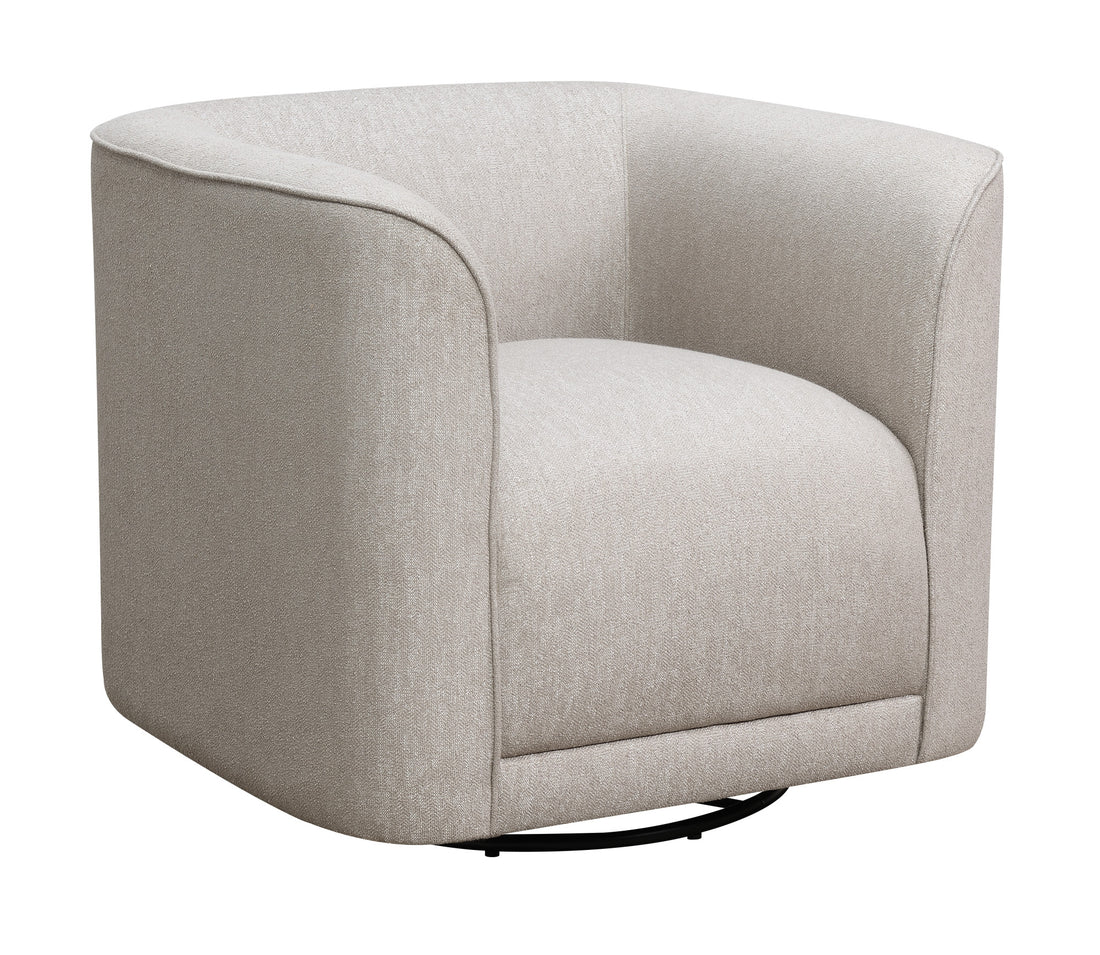 Brella Tan Swivel Accent Chair Tan Foam Engineered Wood