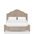 Queen Panel Bed In Sand Finish With Transitional Casual Design Queen Sand Solid Wood Mdf