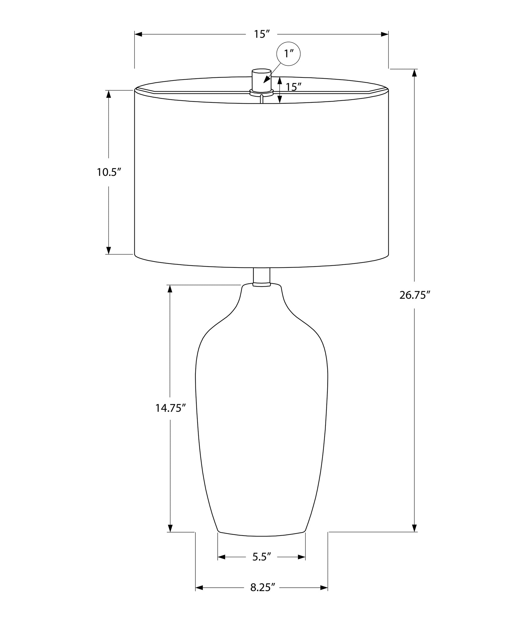 Lighting, 27"H, Table Lamp, Grey Ceramic, Beige Shade, Contemporary Grey Ceramic