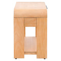 Modern One Drawer Waterfall Nightstand Natural Wood