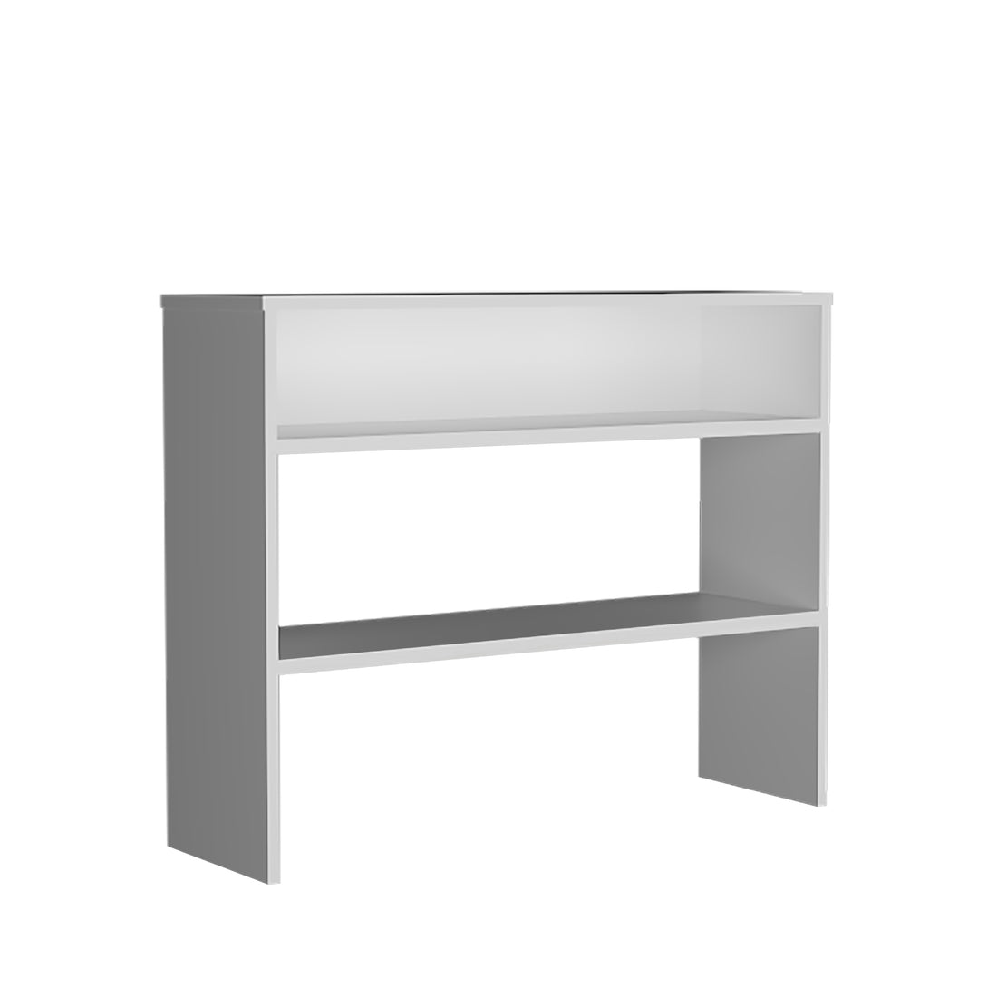 Being 39" Wide 2 Tier Shelf Narrow Console Table, Entryway Table White Primary Living Space Modern Particle Board