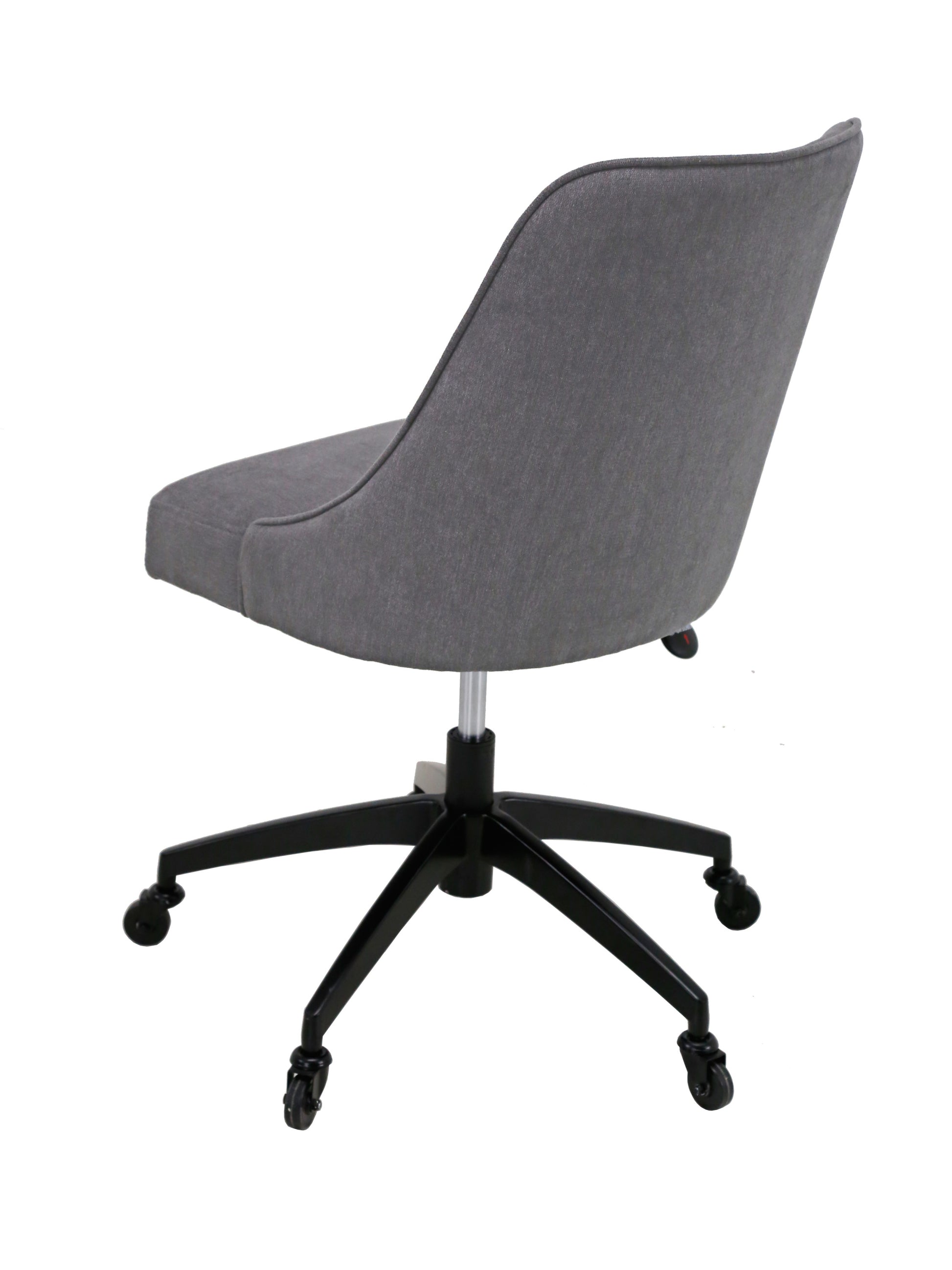 Kinsley Swivel Upholstered Desk Chair Dark Gray Dark Gray Fabric