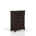 Dark Cherry 5 Drawer Chest Cherry Solid Wood Mdf