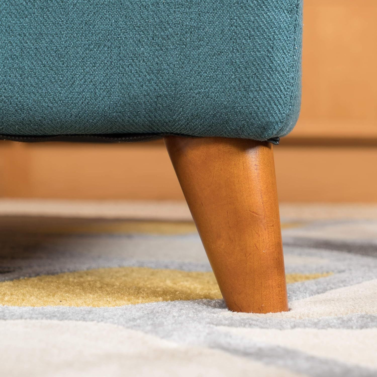 Storage Ottoman Teal Fabric