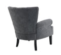 Modern Accent Living Room Chairs,Polyester Armchair Club Chair With Channel Back, Accent Chair For Living Room, Bedroom Reading Room, Soft Fabric, Wooden Leg, Dark Grey Dark Grey Primary Living Space Modern Foam Plywood