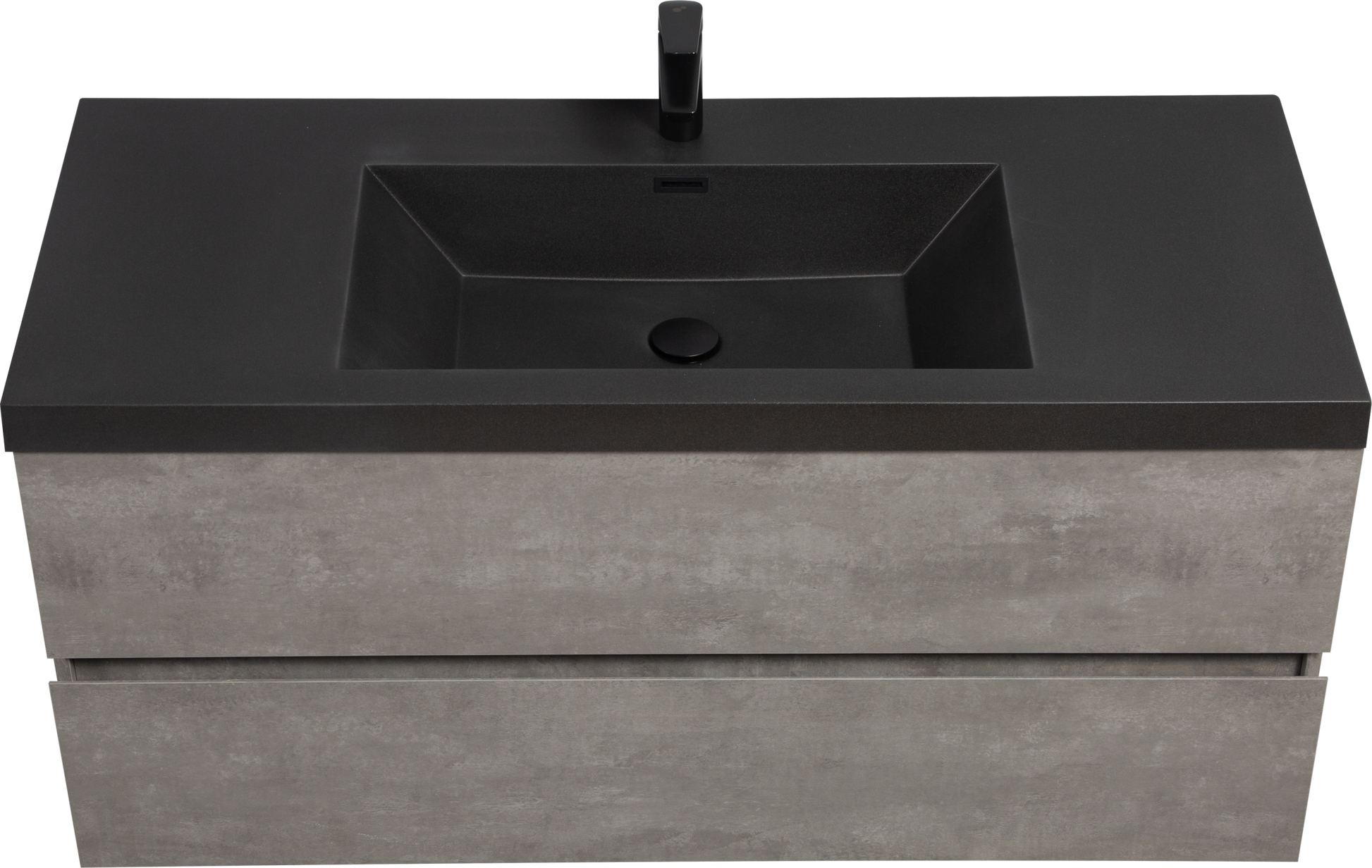 48" Floating Bathroom Vanity with Sink, Modern Wall 2-grey-plywood