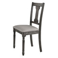 Tan And Weathered Grey Open Back Side Chairs Set Of 2 Grey Dining Room Dining Chairs Set Of 2 Wood