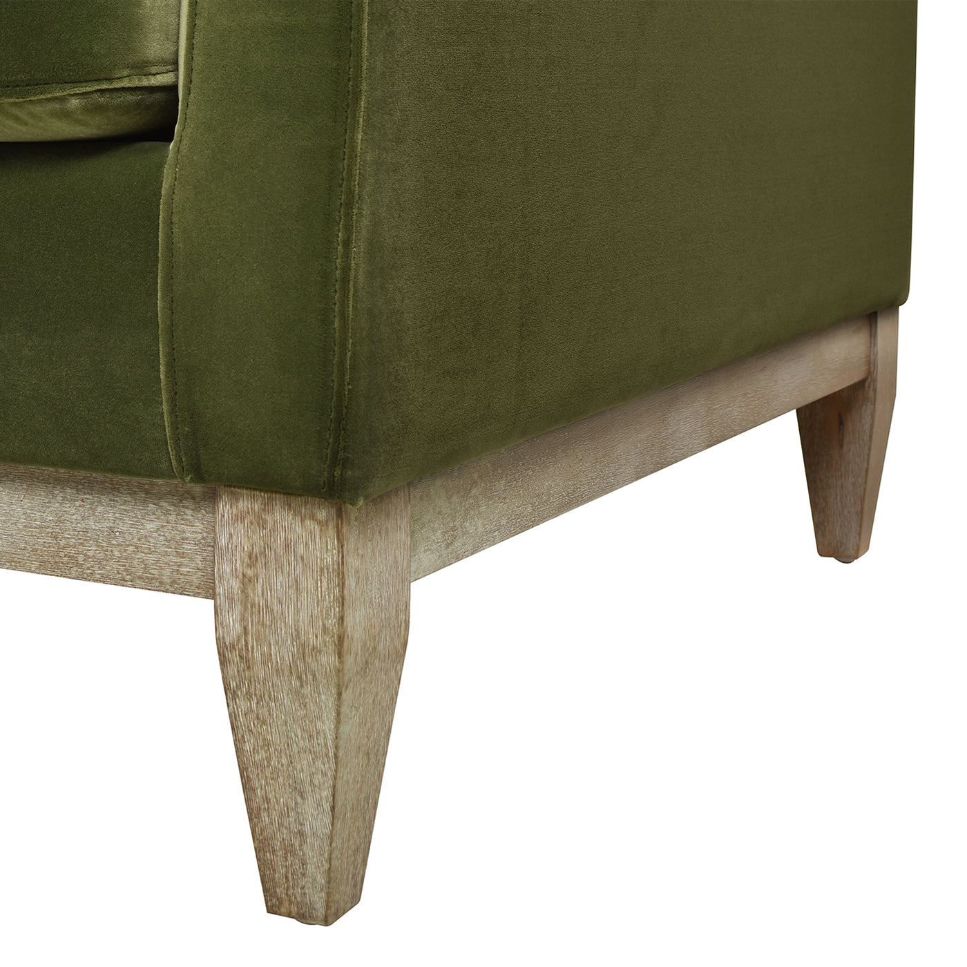 Knox 36" Modern Farmhouse Arm Chair, Olive Green Performance Velvet Green Foam Velvet