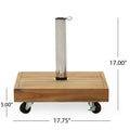 Ralph Square Umbrella Base Teak Concrete