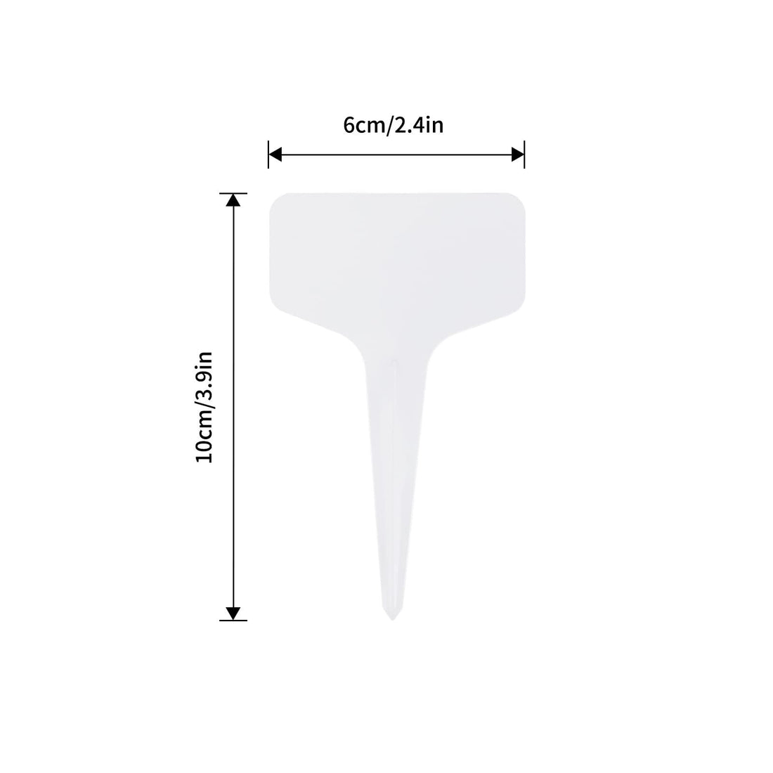 100 Pcs 6 X10Cm Plastic Plant T Type Tags Nursery Garden Labels White Plastic