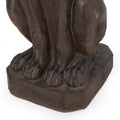 Grey Hound Dog Statue Dark Brown Magnesium Oxide