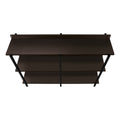 Accent Table, Console, Entryway, Narrow, Sofa, Living Room, Bedroom, Brown Laminate, Black Metal, Contemporary, Modern Espresso Particle Board