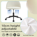Velvet Fabric Office Chair Desk Chair, Mid Back Adjustable Swivel Computer Chair With Black Legsmodern Upholstered Desk Chair With Wheels Grey Black Foam Polyester Blend