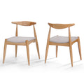 CHAIR Set of 2 beige-fabric