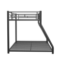 Metal Twin Over Full Bunk Bed Heavy Duty Sturdy Metal Noise Reduced Safety Guardrail Cpc Certified No Box Spring Needed Twin Black Metal Metal