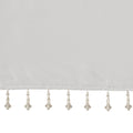 Lightweight Faux Silk Valance With Beads Silver 50X26