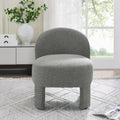 Hoop Gauze Lounge Chair With Sof Cushion And Backrest, Need To Be Assembled, Suitable For Living Room'Bedroomldining Roomgrey 24.5