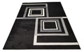 Jersey Area Rugs, Carpets For Livingroom, 7X10 Area Rugs ,1925 Black Grey Rectangle 8&10 Black Grey Contemporary Abstract Polypropylene