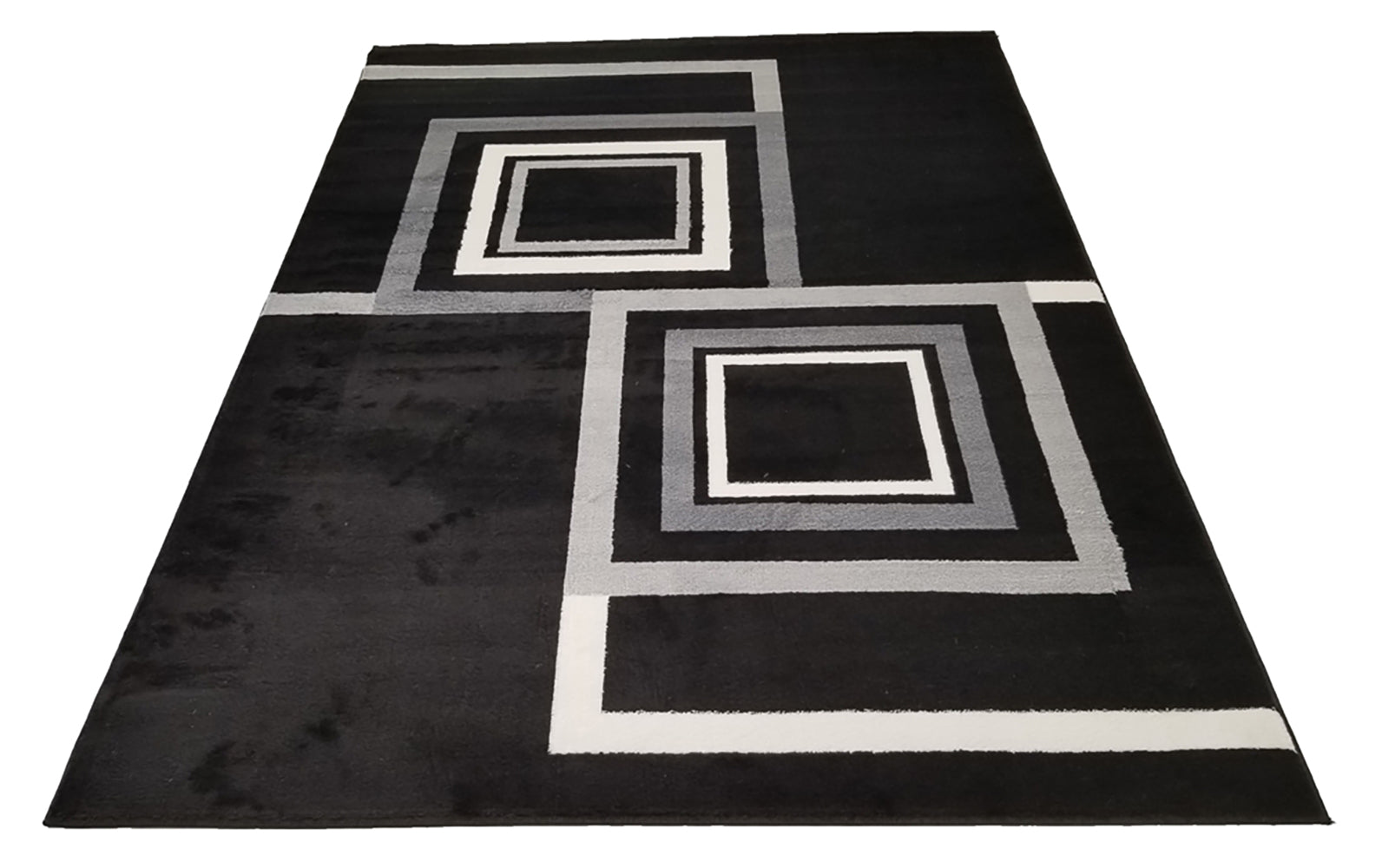 Jersey Area Rugs, Carpets For Livingroom, 7X10 Area Rugs ,1925 Black Grey Rectangle 8&10 Black Grey Contemporary Abstract Polypropylene