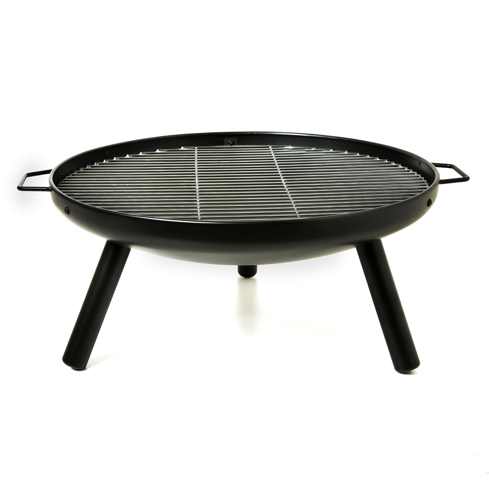 23 Inch Outdoor Fire Pit, Durable Wood Burning Fireplace Bowl With Grill Rack For Patio Garden, Backyard, Porchcamping, Bbq, Picnic Bonfire Black Garden & Outdoor Steel