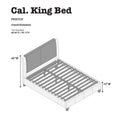 Cal King Bed In White & Grey California King White Gray Leather