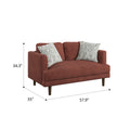 Jurie Red Loveseat Red Foam Engineered Wood