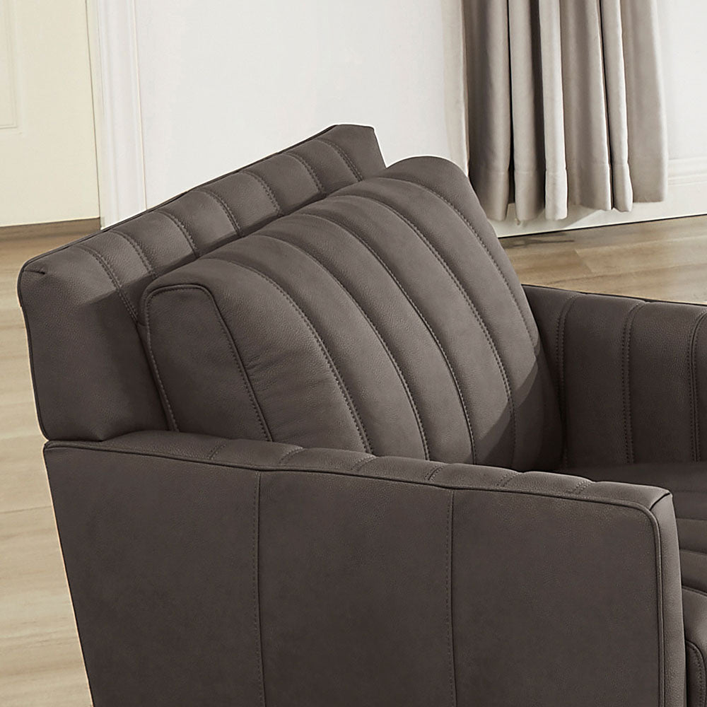 Ennis Leather Chair Chocolate Down Filling Genuine Leather