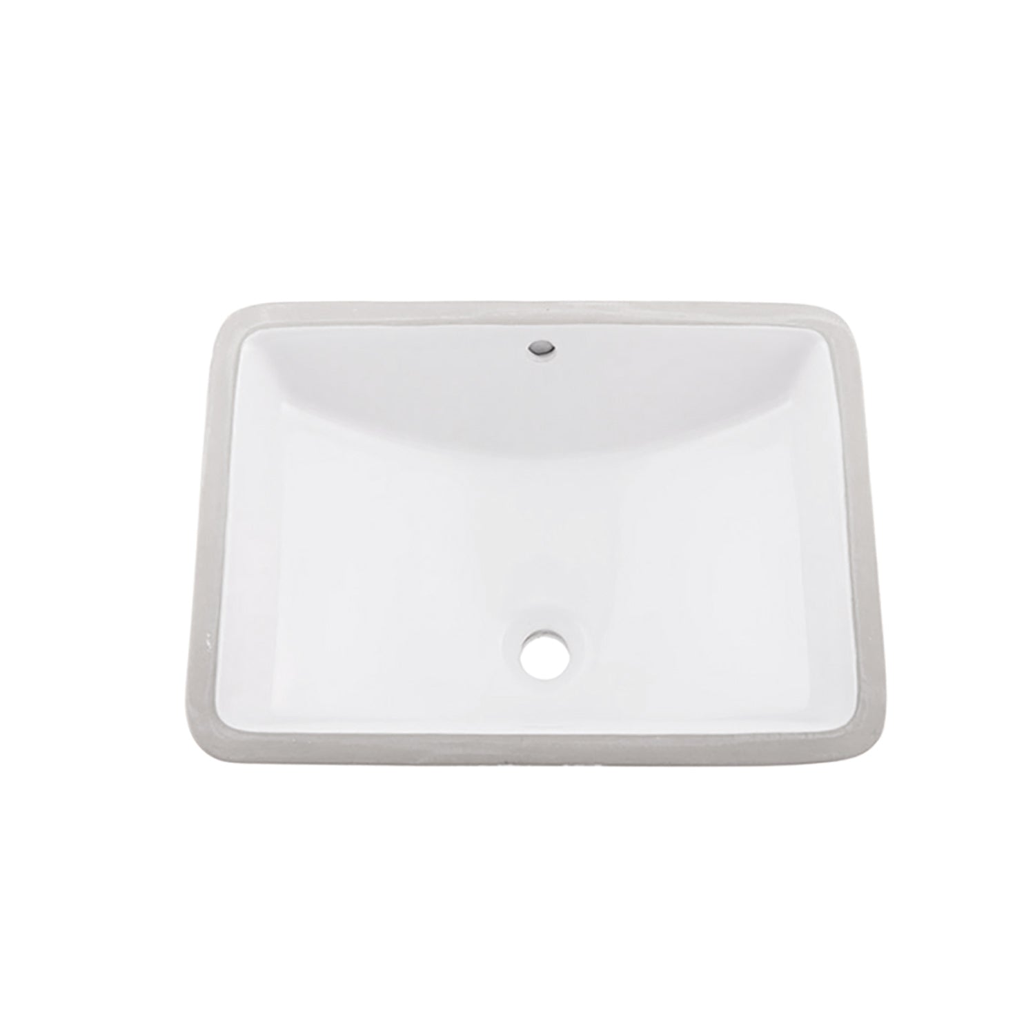 Dax Ceramic Square Single Bowl Undermount Bathroom Basin White Ceramic