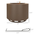 Outsunny Smokeless Fire Pit, 19