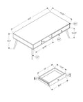 Coffee Table, Accent, Cocktail, Rectangular, Storage, Living Room, 44