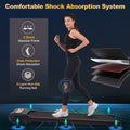 Wood Grain Decoration Walking Pad Under Desk Treadmill For Home Office 2.5Hp Walking Treadmill With Incline 0.5 4Mph 300Lbs Capacity Treadmill For Walking Running Remote Control Indoor Fitness Black