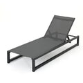 Venice Chaise Lounge Set Of 2 Black Grey Mesh