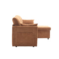 United We Win Furniture, Modular L Shaped Sofa, Modular Long Sofa With Reversible Chaise Lounge, Sofa Bed, Sleeper Sofa, Modular Sofa Combination With Storage Seats. Brown Chenille 3 Seat