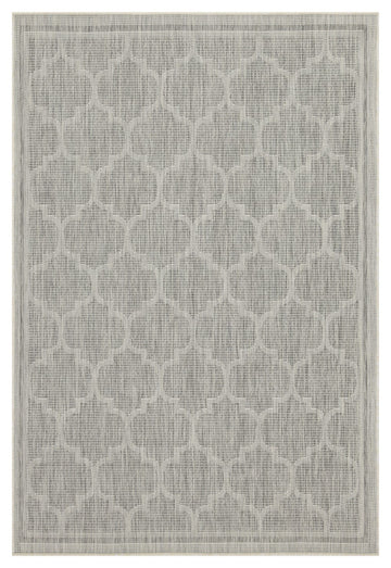 Sunshine Gc Har2006 Silver 5 Ft. 3 In. X 7 Ft. 3 In. Indoor Outdoor Area Rug Silver Polyester Polypropylene