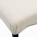 Dining Chair Black White Wood Fabric