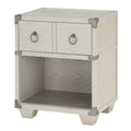 Grey 1 Drawer Nightstand Grey 2 Drawers Bedroom Rectangle Shelf Wood