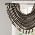Faux Silk Waterfall Embellished Valance Pewter 38X46