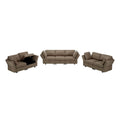Living Room Furniture 7 Piece Set Including One 3 Seater Sofa And Two 2 Loveseatsadjustable Arms And Backs Comforty Sofas & Couches With Comfy Seat And Arm Cushions Brown Brown Polyester 7 Seat