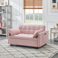 Folding Sofa Bed With Adjustable Back Access To Sofa Recliner Single Bed Adult Modern Chair Bed ,Pink Pink Corduroy 2 Seat