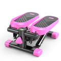 Home Office Exercise 330Lbs Capacity Mini Stepper With Resistance Bands And Lcd Monitor Pink Black Steel