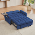 Blue Velvet Loveseat Sofa Bed Blue Wood Tufted Back Square Arms Foam Velvet 2 Seat