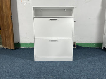 Shoe Storage Cabinet With 2 Flip Drawers, Sturdy