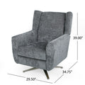 Swivel Chair Grey Fabric